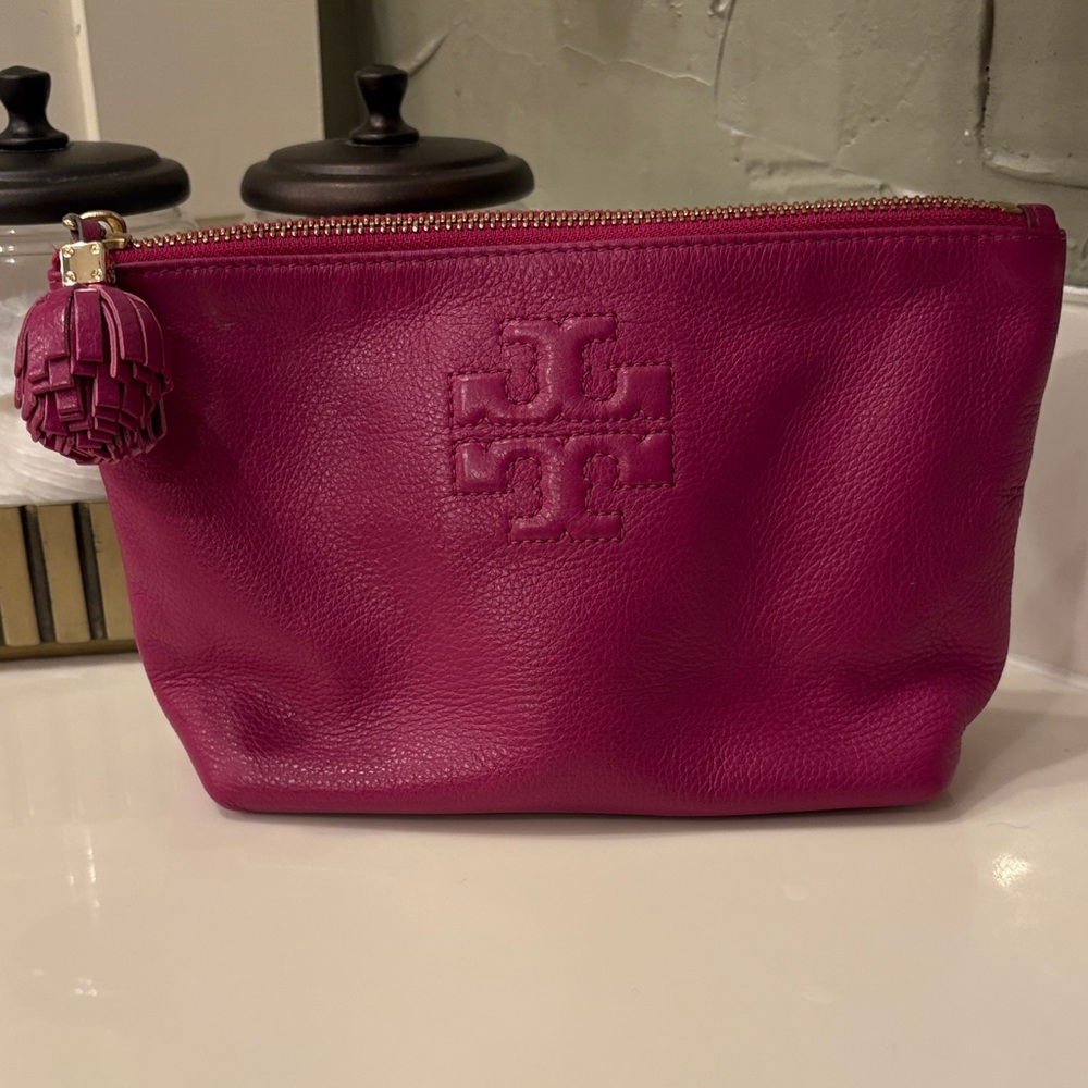 Tory Burch Fuchsia Cosmetic Bag